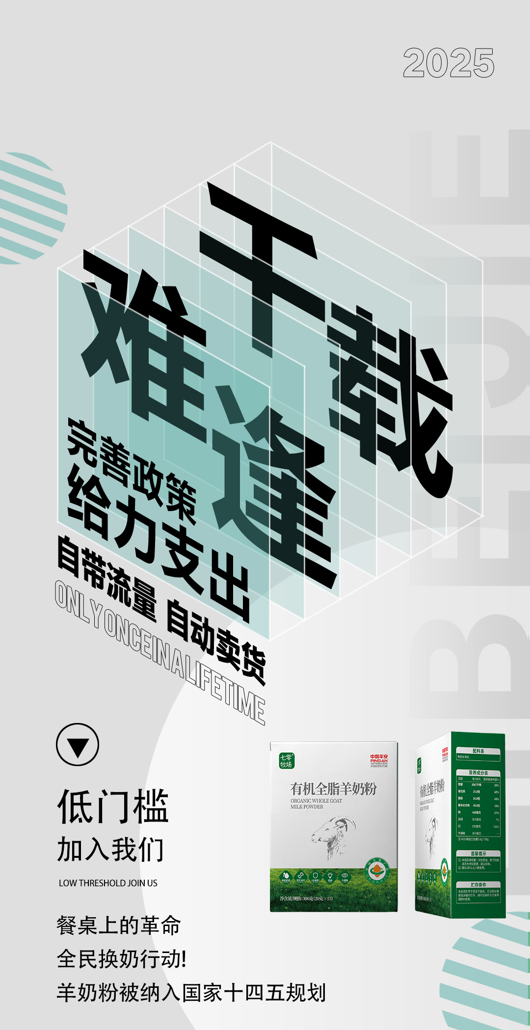 🌿当银发浪潮与健康觉醒相遇， 一杯羊奶正在书写大健康新叙事—— 当行业迈向千亿蓝海， 我们以小分子营 配图