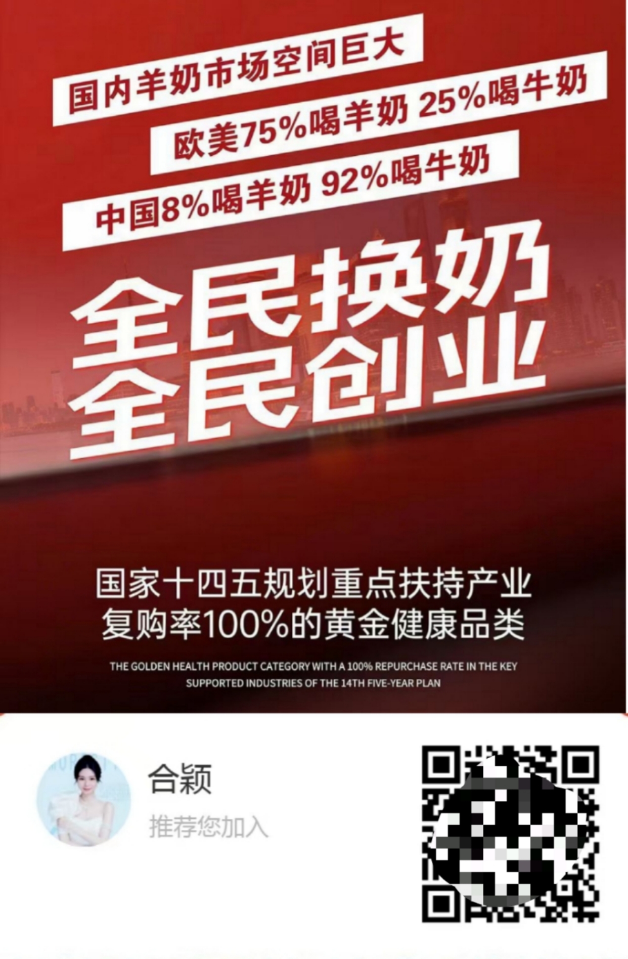 全民换奶时代，已经到来！ 不是消费升级，而是健康刚需。 千亿赛道重启，你还在观望吗？ 我们手握的不仅 配图