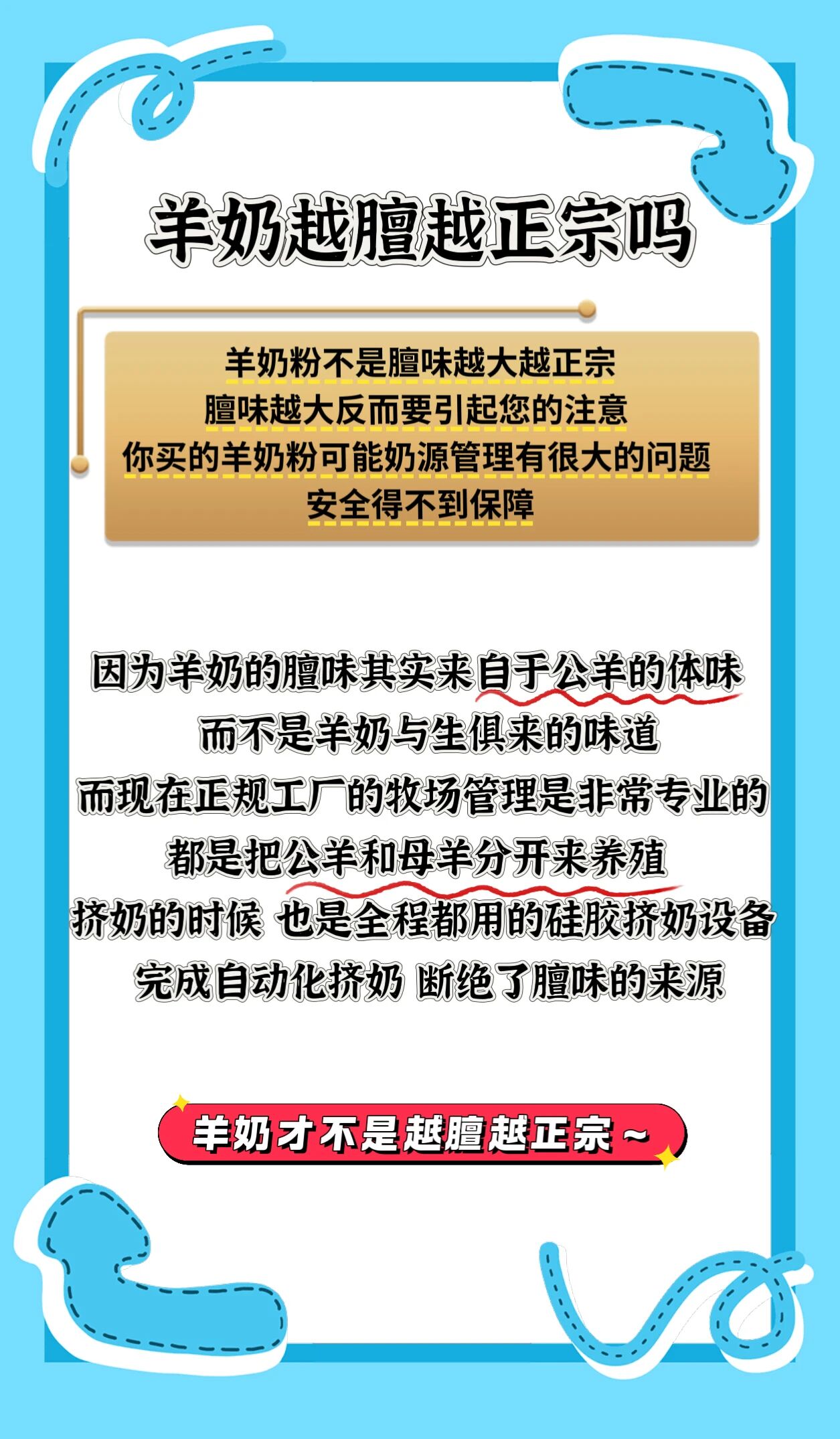 羊奶是不是越膻越正宗呢？ 配图