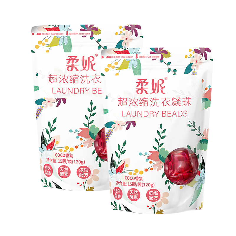 柔妮超浓缩洗衣凝珠持久香水型三合一留香浓缩酵素洗衣液球