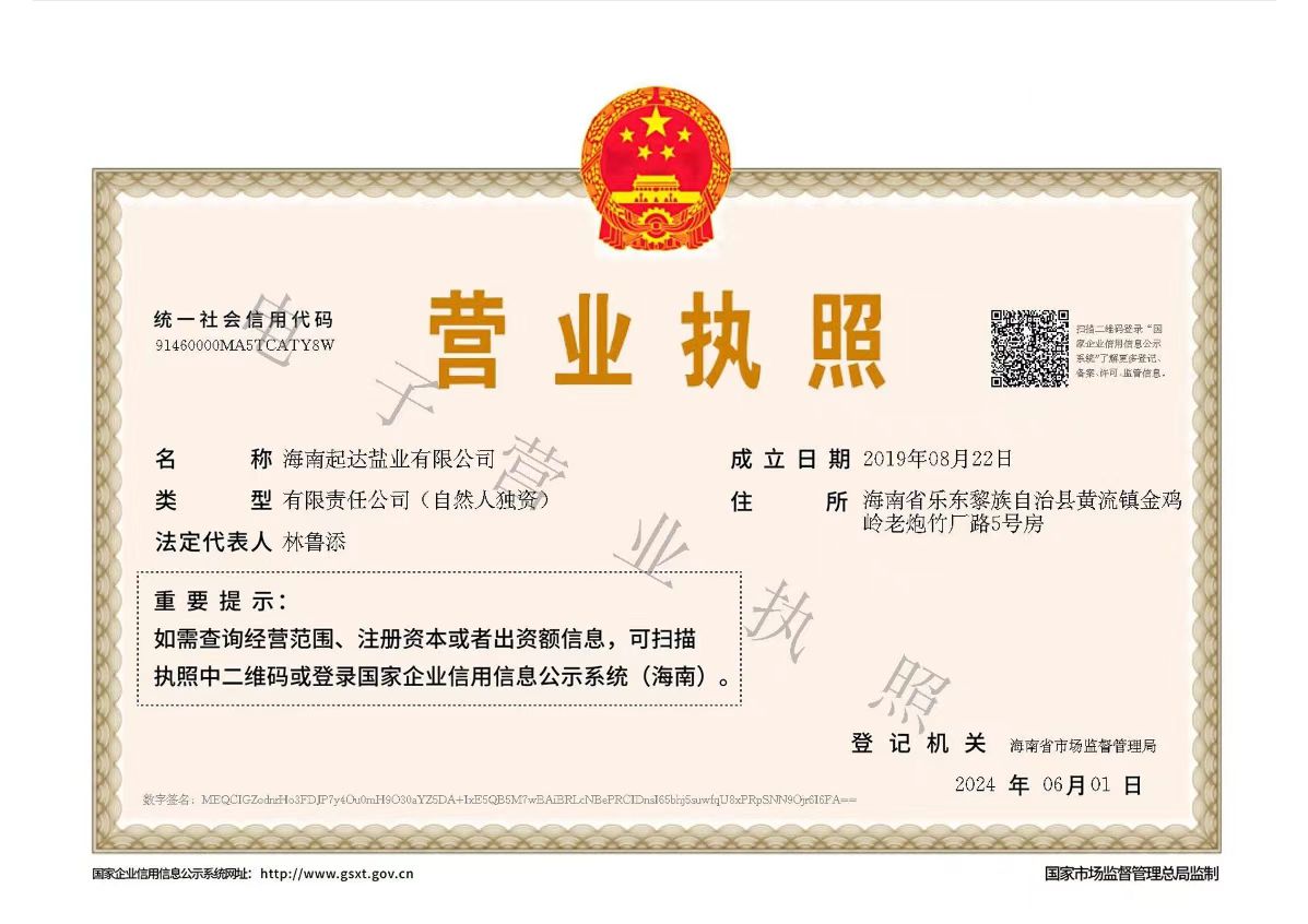 海南起达盐业有限公司
