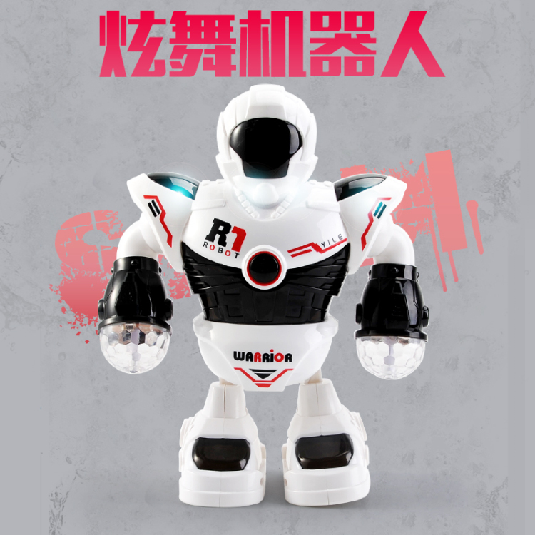 宜乐玩具智能跳舞机器人儿童玩具发光音效太空机器人3岁以上宝宝YL-933