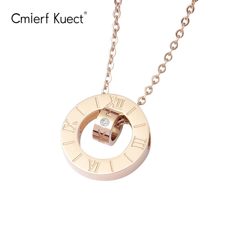 Cmierf Kuect时光印记项链镶嵌钻石锁骨链高级感送女友礼物CK-SS1002