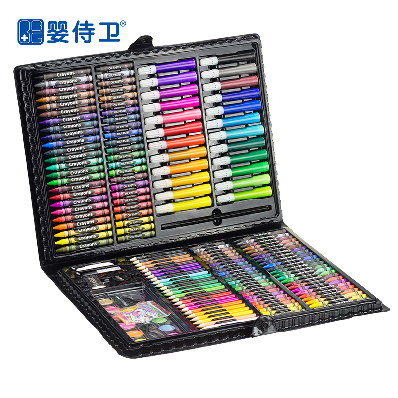  婴侍卫 儿童绘画套装188PCS 文具礼品套装（颜色随机）