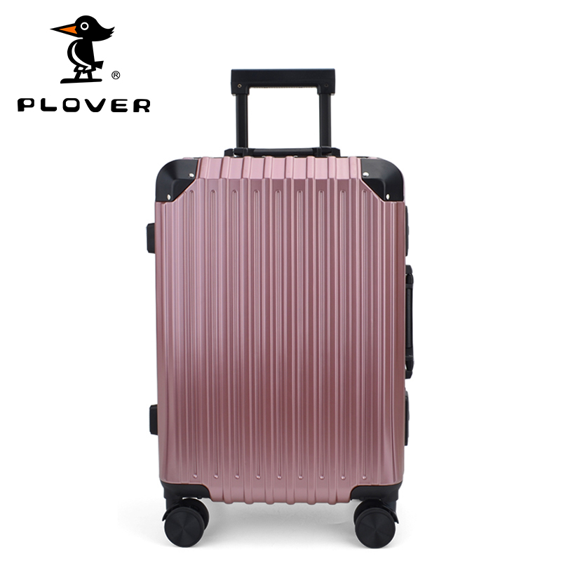 PLOVER香港啄木鸟万向静音轮20寸铝合金框海关锁拉杆箱GD2655-20MJ