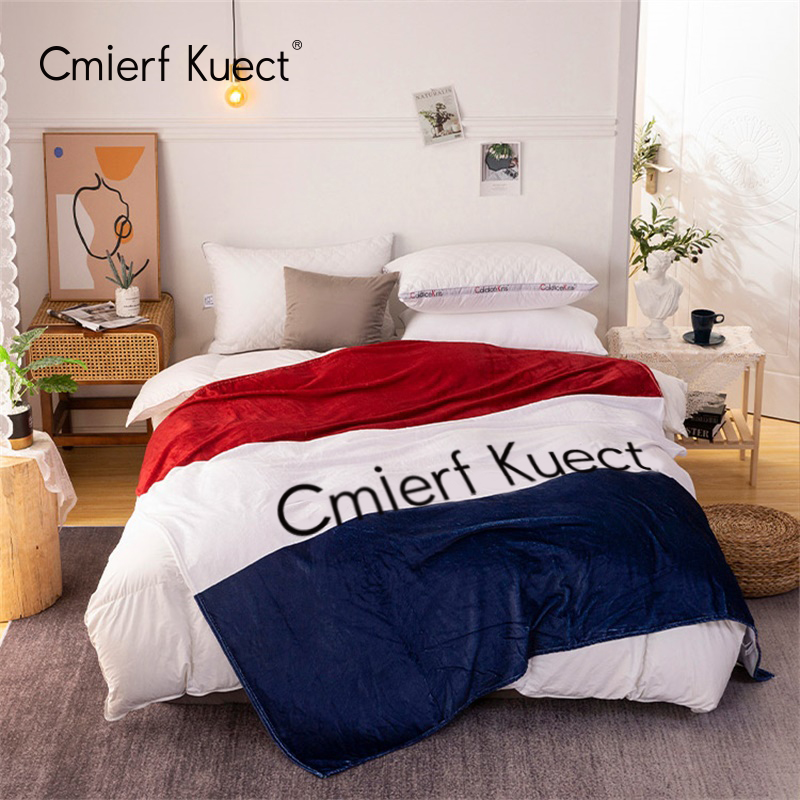 Cmierf Kuect（中国CK）横条加厚法兰绒毛毯保暖家用午休CK-JD006