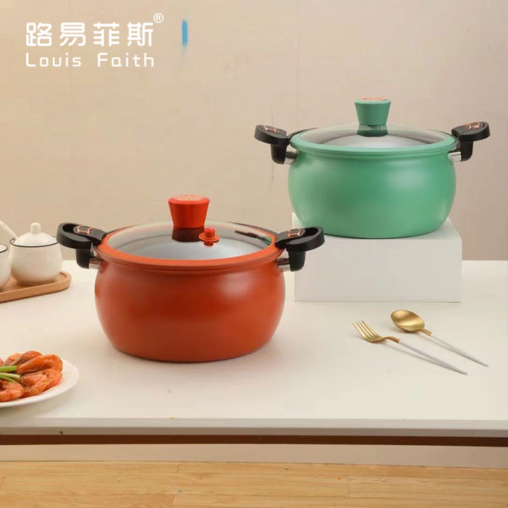  路易菲斯微压锅大容量7L家用微压力锅不粘煲汤炖锅