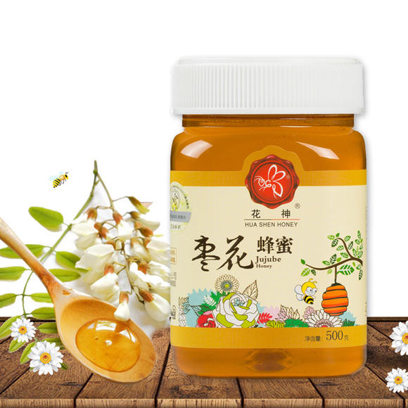 花神蜂蜜正宗纯天然野生蜂蜜自然成熟枣花蜂蜜农家自产蜂场 