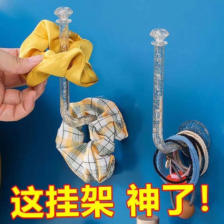 挂钩强力粘胶墙壁贴墙上承重透明无痕首饰挂架免打孔通用钩子粘钩