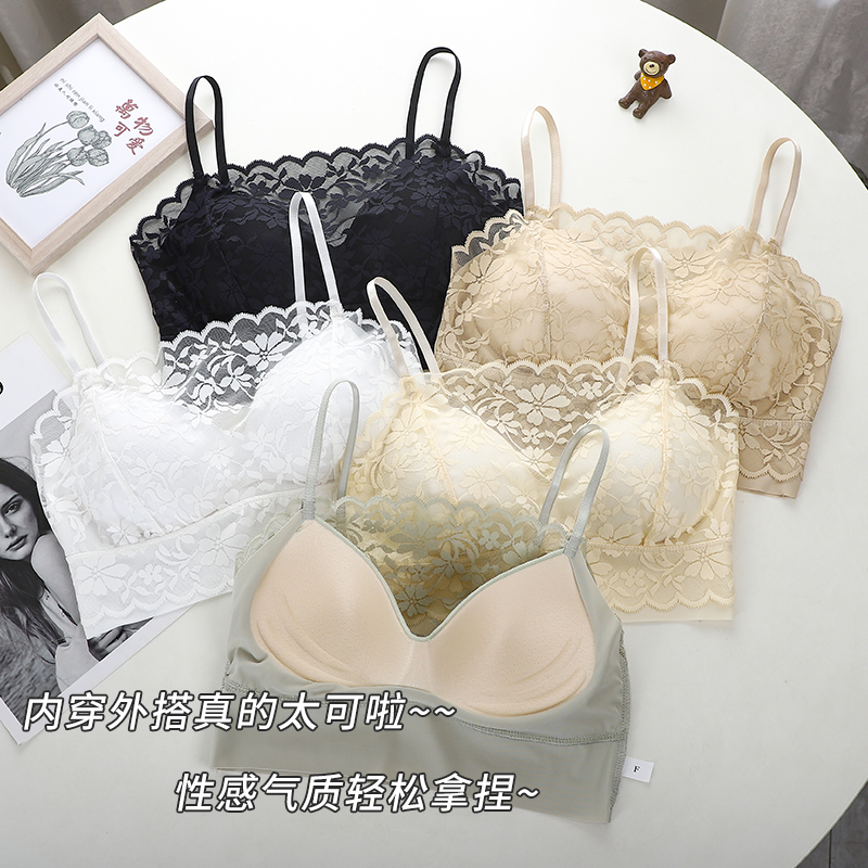 福满潮歌 蕾丝抹胸打底吊带内衣文胸女裹胸抹胸 883 