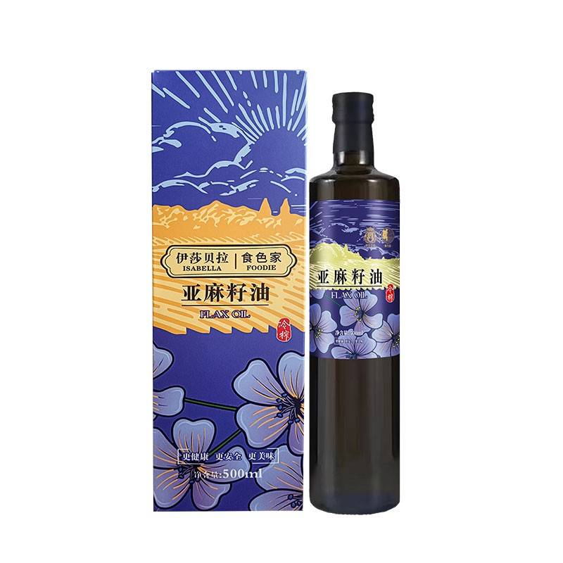 伊莎贝拉 百紫千红冷榨一级亚麻籽油500ml