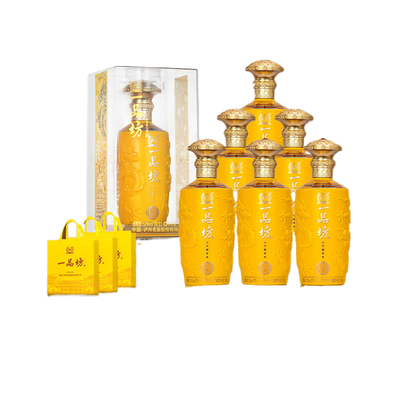 泸州老窖一品坊浓香型白酒52度 500mL*6瓶（整箱装）