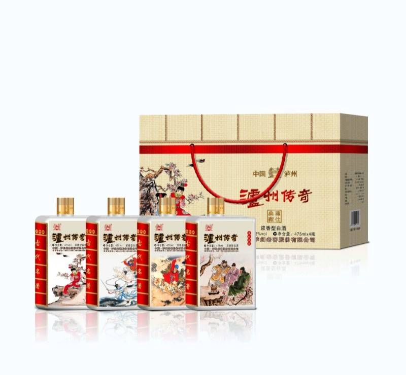 泸州老窖泸州传奇尊仕典藏四大名著文创礼盒475ml*4瓶 整箱
