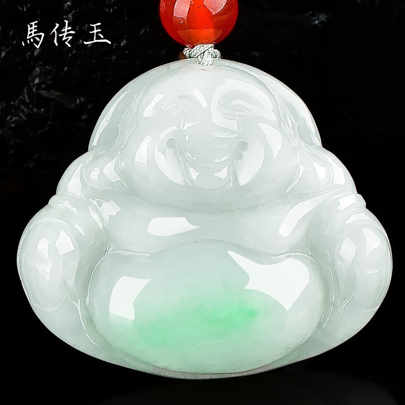 馬传玉 翡翠弥勒佛精美佛公吊坠MCY008