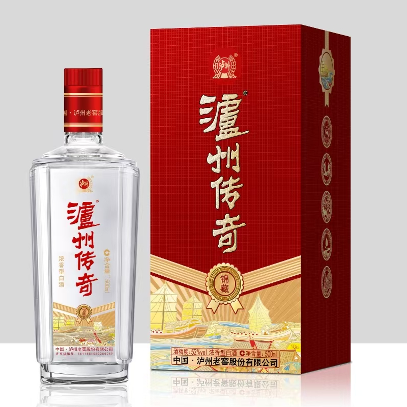 泸州老窖泸州传奇锦藏浓香型白酒500ml*4瓶