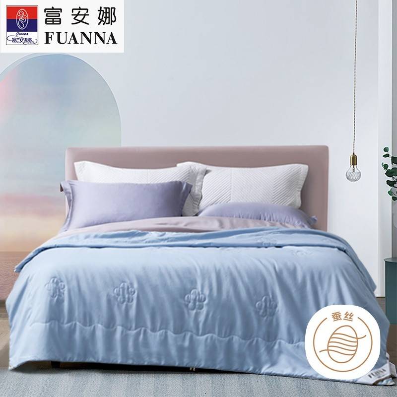 富安娜（FUANNA）锦柔纯蚕丝被203*229cm(400g)