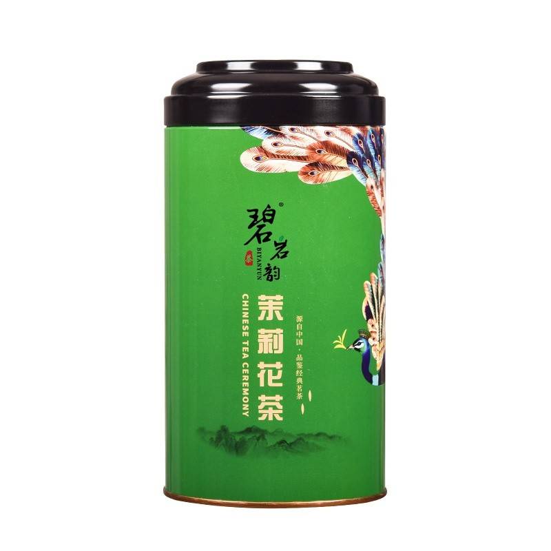 碧岩韵茶孔雀绿罐茉莉花茶250gKQML250