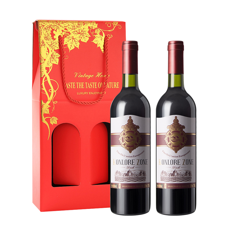 康乐庄园狄克干红葡萄酒750ml*2瓶 配送双支装礼盒