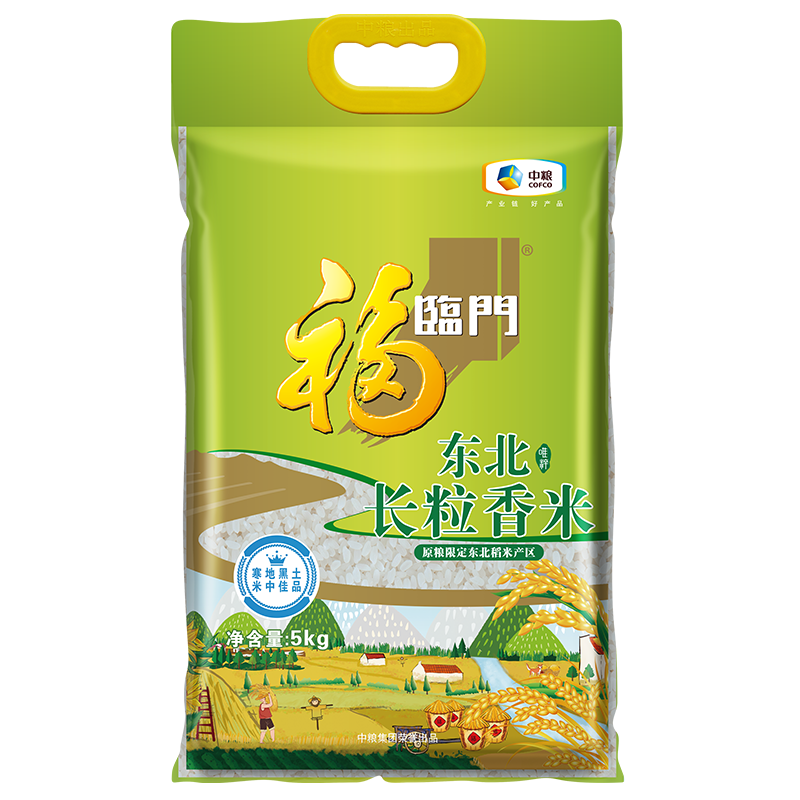 中粮福临门唯粹东北长粒香米5kg