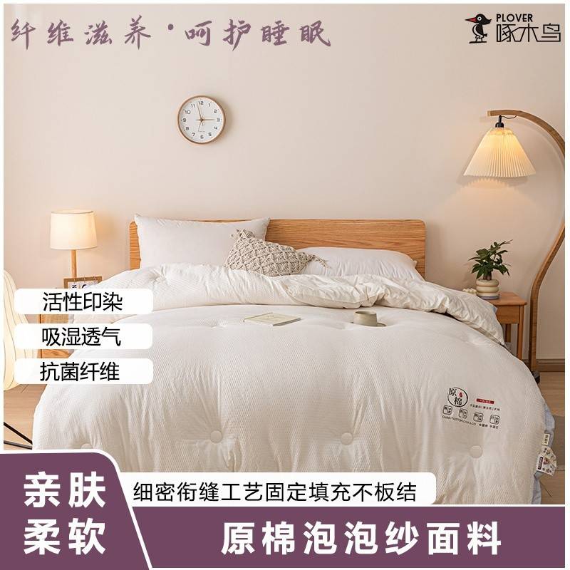 啄木鸟(PLOVER)秋冬被-泡泡纱豆豆被ZMN-DB006（200*230cm/2.9KG）