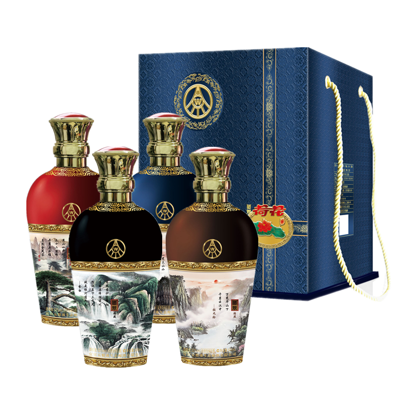 五粮液（WULIANGYE）四大名山臻藏 52度  礼盒装 500ml*4瓶