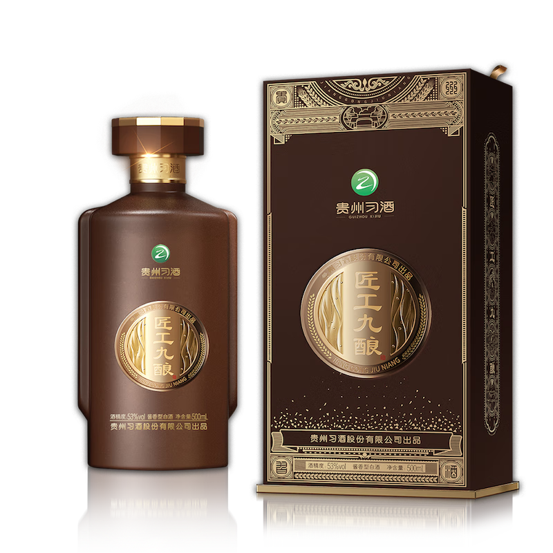 习酒 贵州习酒 匠工九酿 53度酱香型白酒 53%vol 500mL