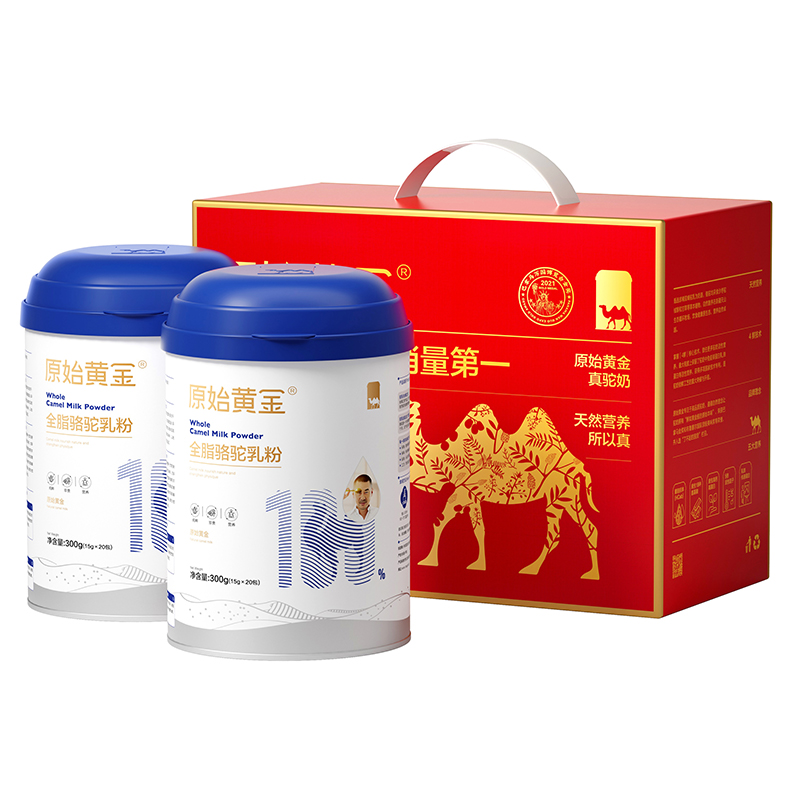 原始黄金100%新疆正宗0添加无蔗糖中老年儿童成人纯骆驼乳奶粉全脂骆驼乳粉300g