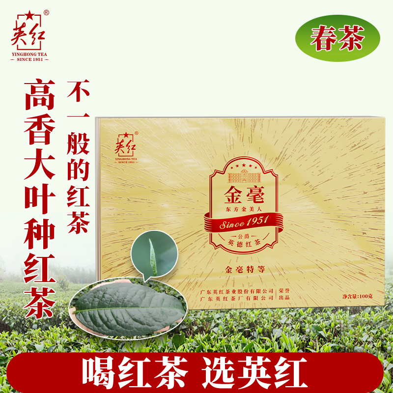 英红牌英红九号红茶明前春茶年新茶特级金毛毫有机茶高档礼盒送礼