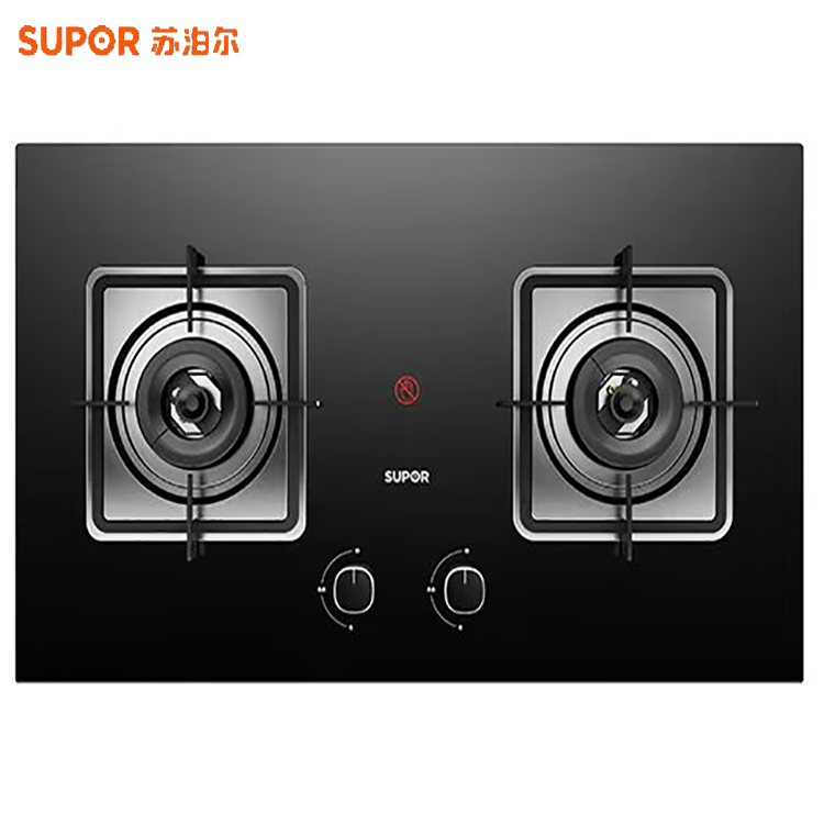 苏泊尔（SUPOR)燃气灶 天然气灶双灶具5.2KW大火力 钢化玻璃双眼灶台嵌两用 AB16