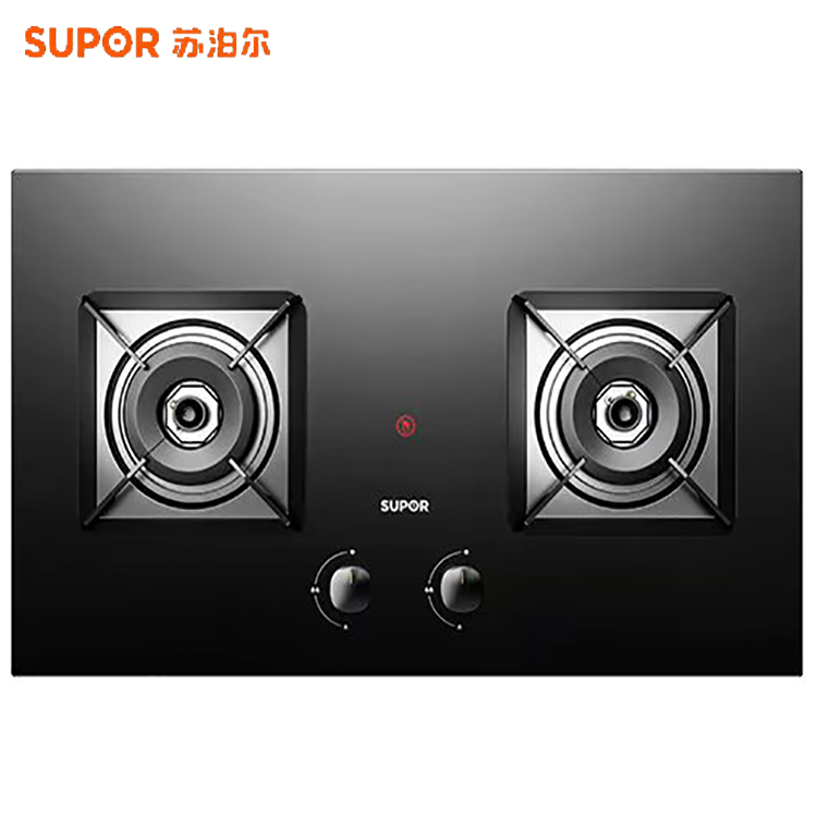 苏泊尔（SUPOR)燃气灶 天然气灶双灶具5.2KW大火力 钢化玻璃双眼灶台嵌两用 AB18