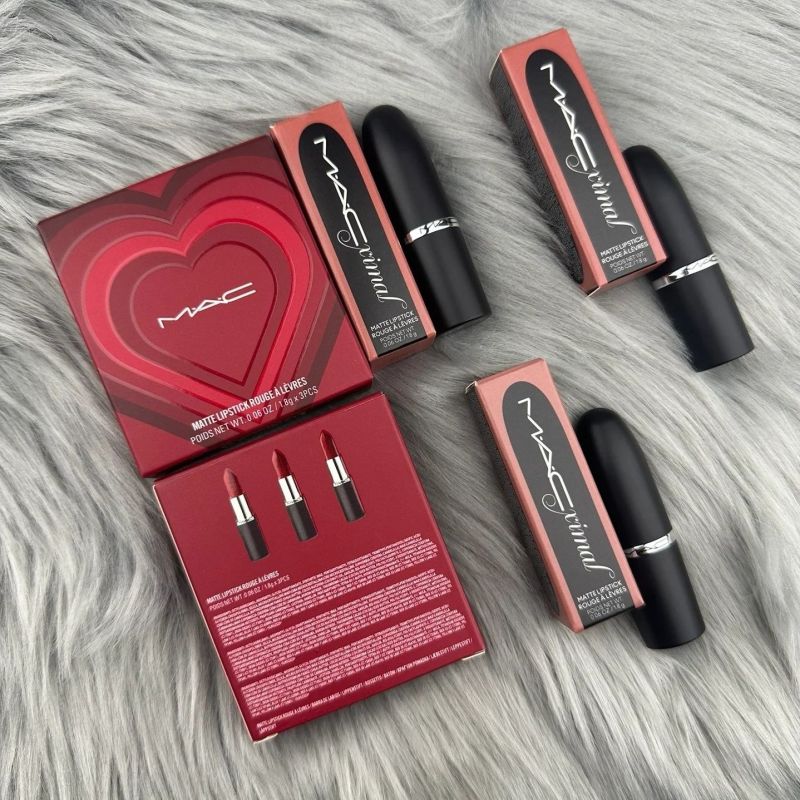 MAC/魅可 大宠爱口红中样三件套哑光唇膏 1.8g*3 (GN)