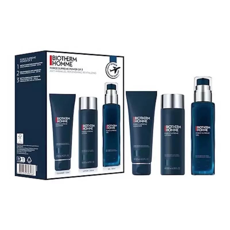Biothem/碧欧泉 男士蓝钻护肤品三件套洁面125ml+爽肤水200ml+乳液100ml (GN)