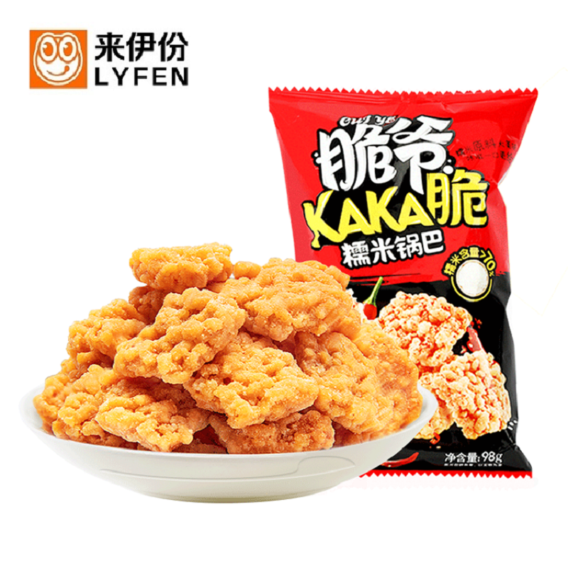 来伊份脆爷糯米锅巴98g*3包
