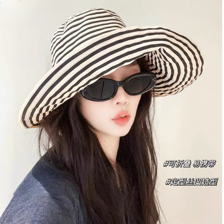 梓延严选 夏季盆帽太阳帽时尚防晒女大头围日系帽子