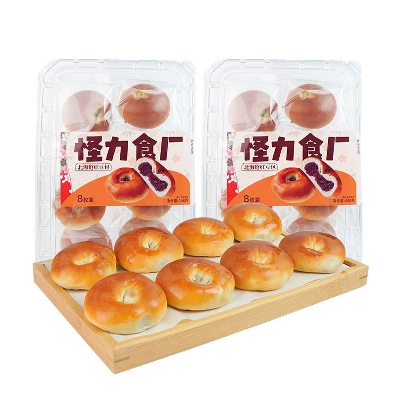 怪力食厂北海道红豆面包448g*2盒