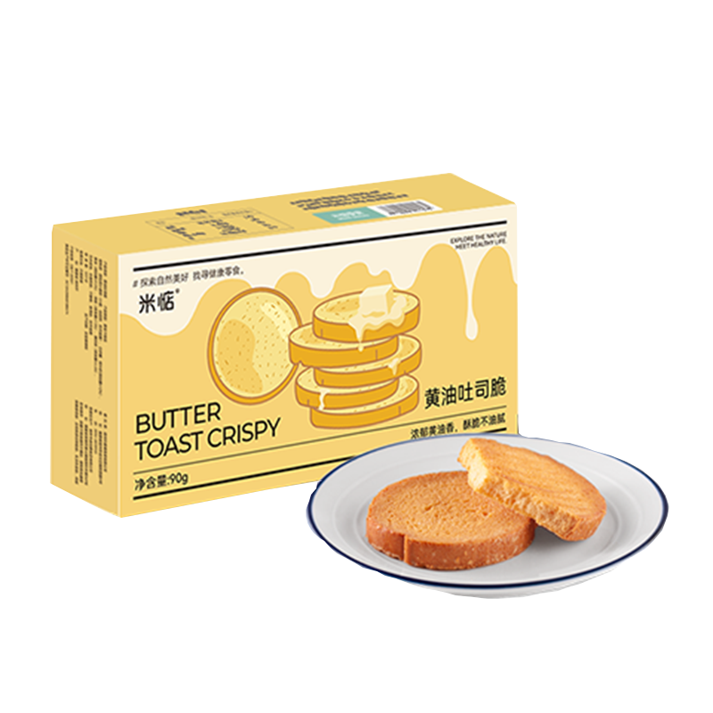 米惦黄油吐司脆90g*3盒