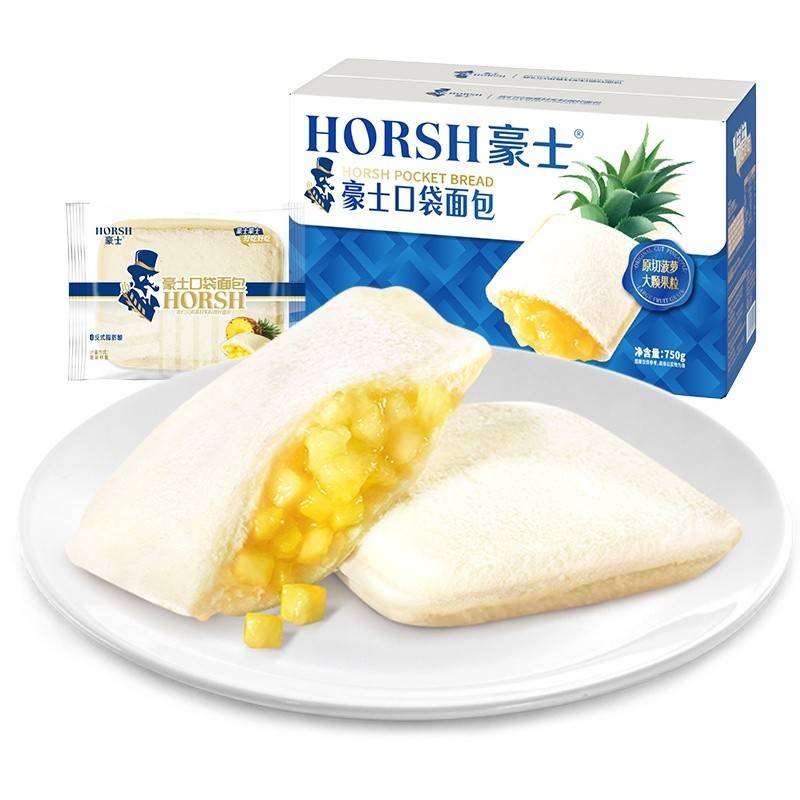 豪士菠萝口袋面包750g