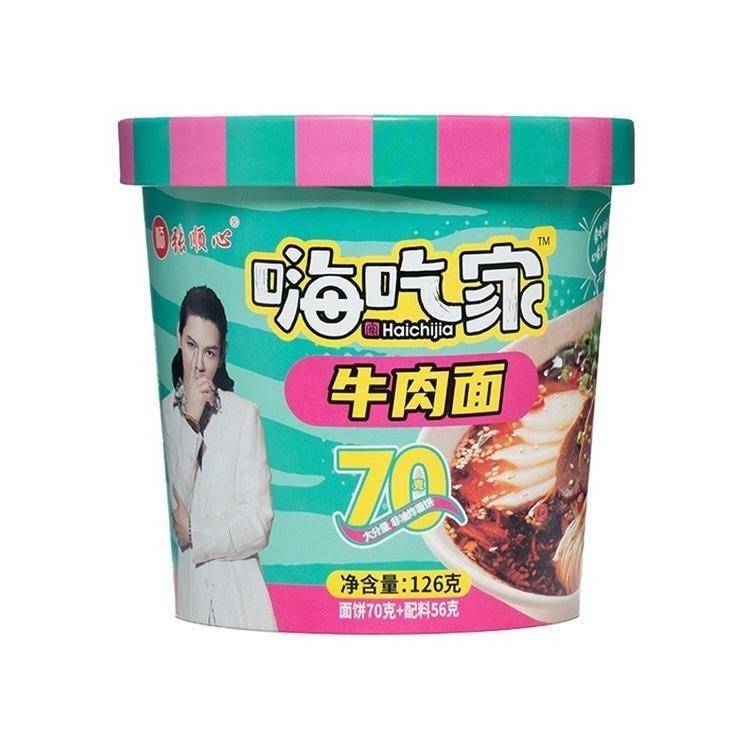 张顺心·嗨吃家牛肉面【清真】126g*6桶/箱