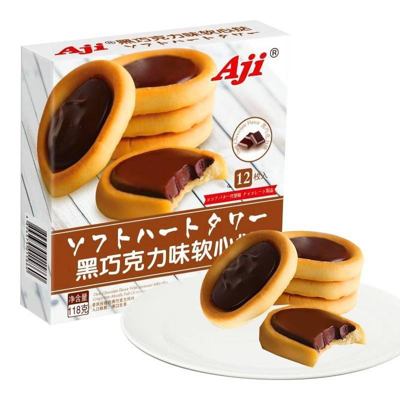 Aji 饼干软心挞黑巧克力味 118g*4盒