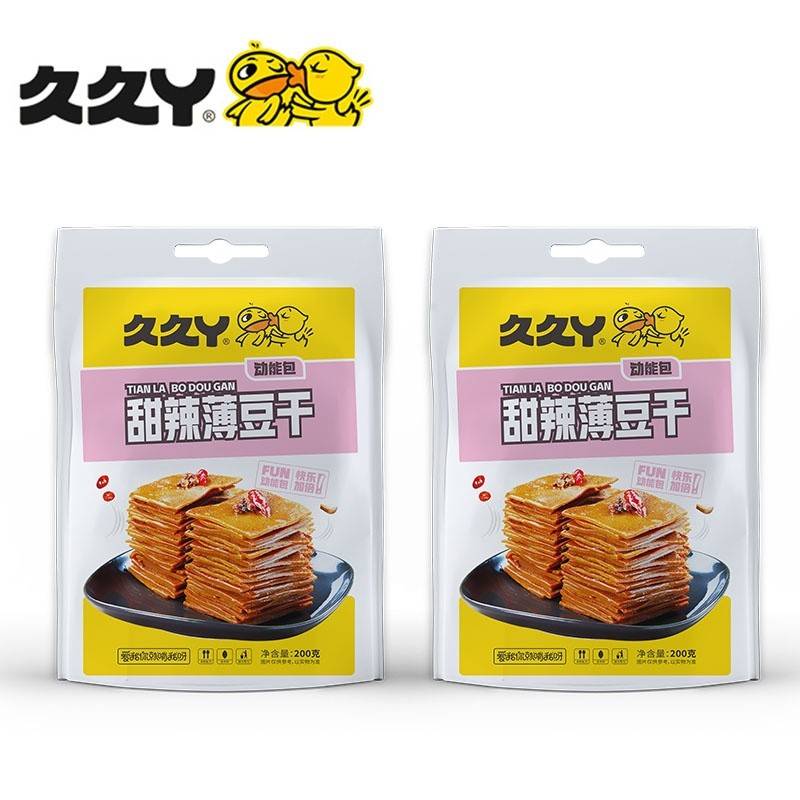 久久丫甜辣薄豆干200g（新潮版）*2