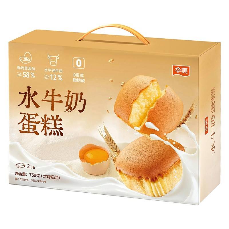 华美 水牛奶蛋糕756g