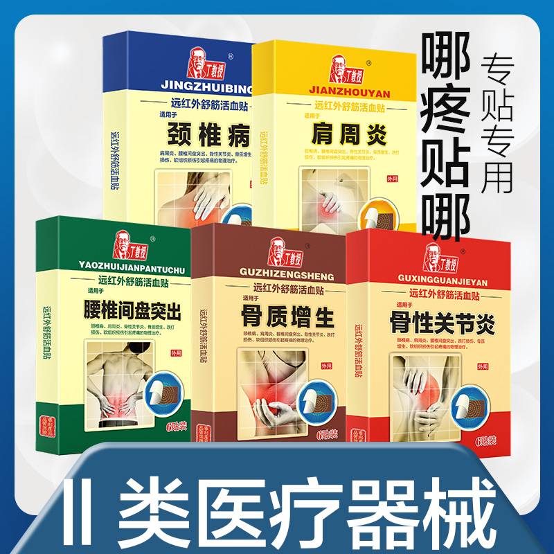 丁教授颈椎病肩周炎腰椎间盘突出骨质增生骨刺骨性关节炎膏药贴