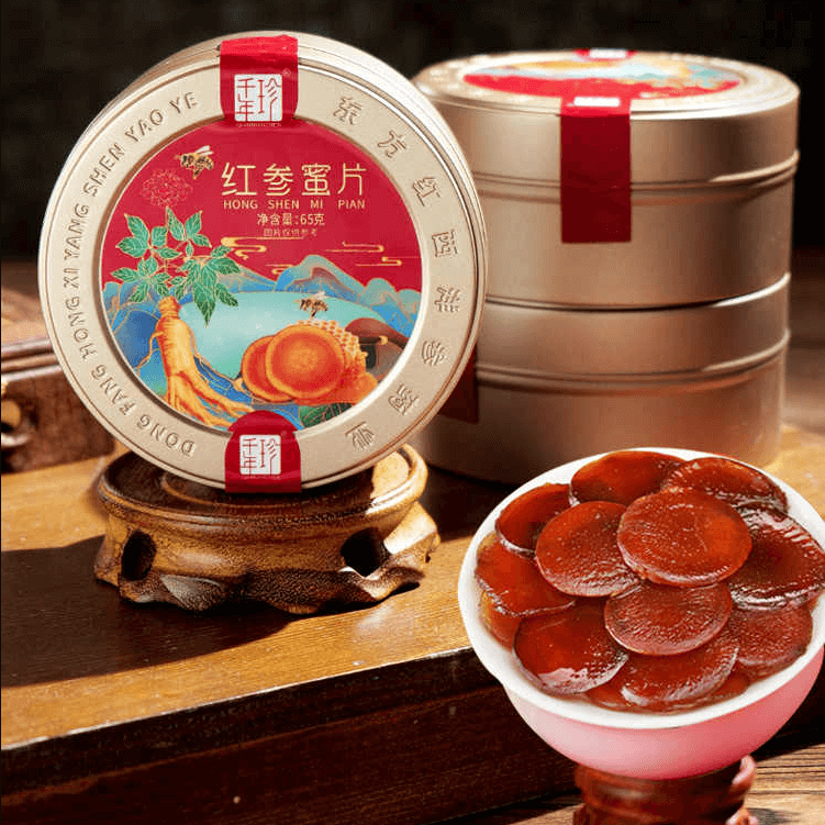 千年珍  红参蜜片	65g/3盒