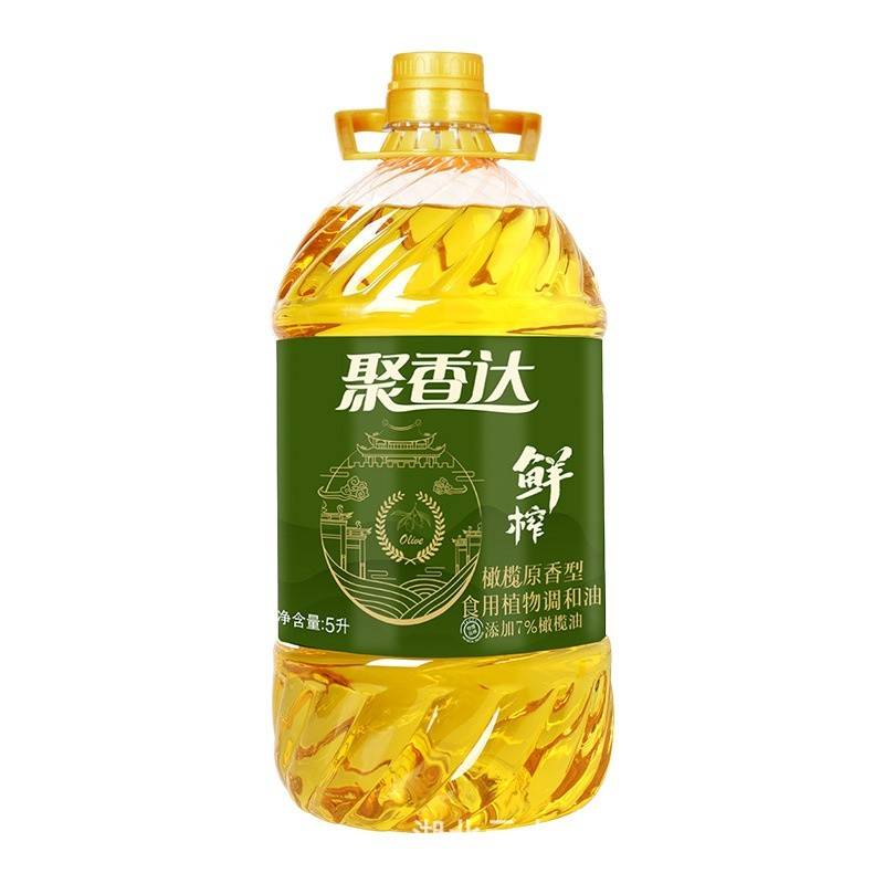 聚香达 食用油 物理压榨 鲜榨橄榄原香型食用植物调和油5L
