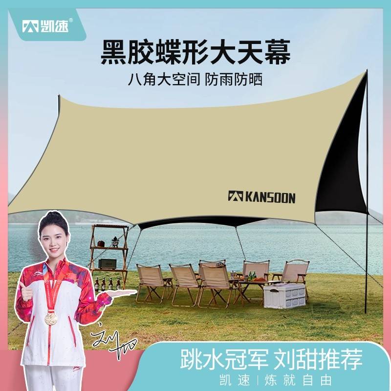 凯速黑胶蝶形天幕
