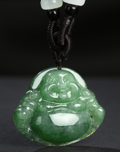凤禧 翡翠吊坠玉佛翡翠A货佛公吊坠（有天然瑕疵）