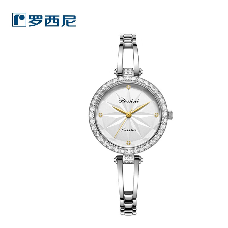 罗西尼（ROSSINI） 国表 启迪系列超薄时尚手镯款石英钢带女表  5988W01A