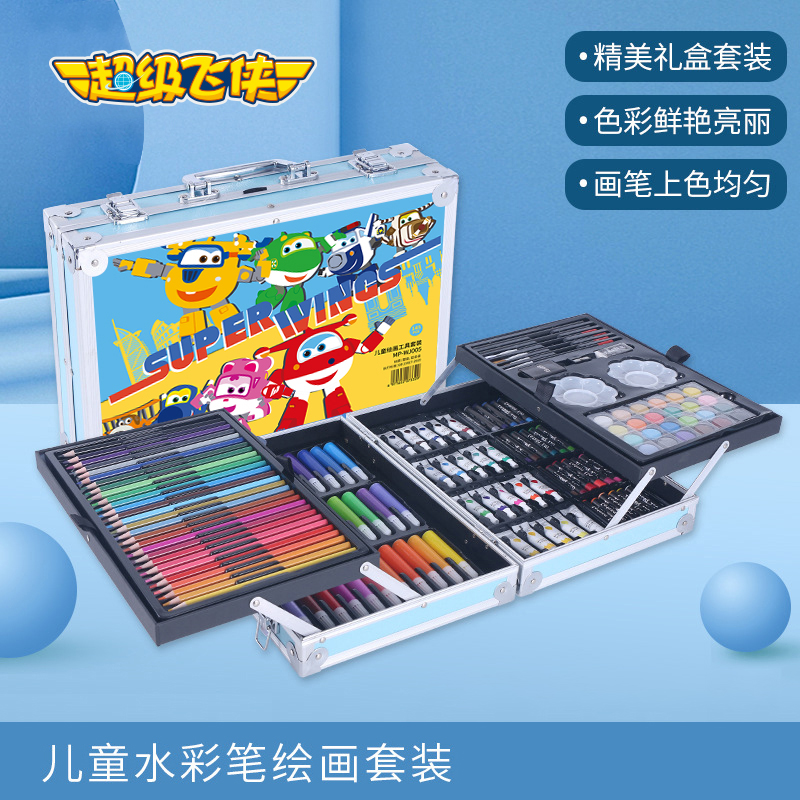 超级飞侠铝盒绘画工具套装MP-WJ005
