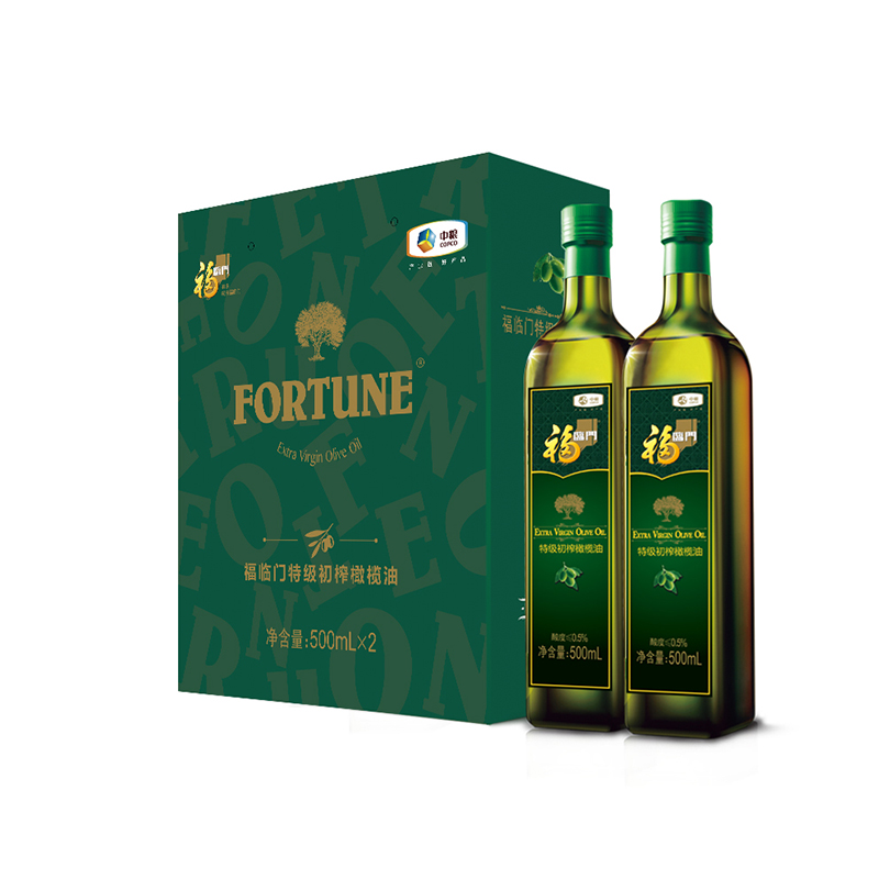 中粮福临门特级初榨橄榄油礼盒500ml*2