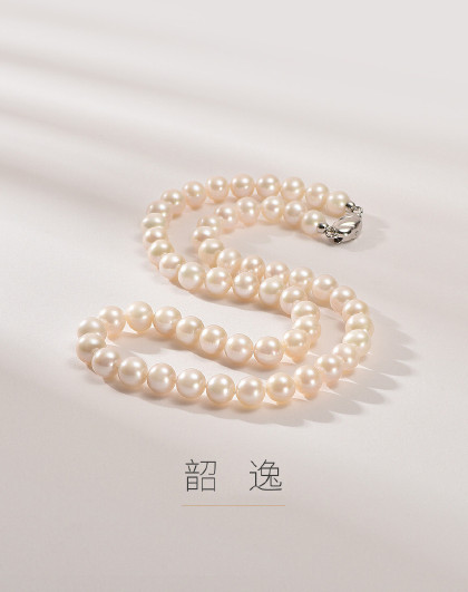 韶逸淡水珍珠全珠项链珍珠项链轻奢高级感京润珍珠